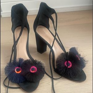 Loeffler Randall tie ankle heels.